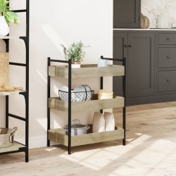 Chariot de cuisine chêne sonoma 50x30x70 cm bois d'ingénierie 532100532100