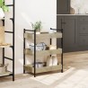 Chariot de cuisine chêne sonoma 50x30x70 cm bois d'ingénierie 532100532100