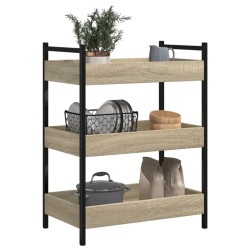 Chariot de cuisine chêne sonoma 50x30x70 cm bois d'ingénierie 532100532100