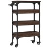 Chariot de cuisine chêne marron 53x20x76 cm bois d'ingénierie 532102532102