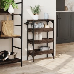 Chariot de cuisine chêne marron 53x20x76 cm bois d'ingénierie 532102532102