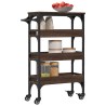 Chariot de cuisine chêne marron 53x20x76 cm bois d'ingénierie 532102532102