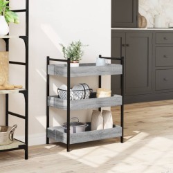Chariot de cuisine sonoma gris 50x30x70 cm bois d'ingénierie 532103532103