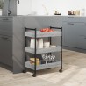 Chariot de cuisine sonoma gris 50x30x70 cm bois d'ingénierie 532103532103