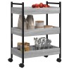 Chariot de cuisine sonoma gris 50x30x70 cm bois d'ingénierie 532103532103