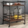 Chariot de cuisine chêne marron 82x40x78,5 cm bois d'ingénierie 532105532105