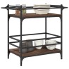 Chariot de cuisine chêne marron 82x40x78,5 cm bois d'ingénierie 532105532105