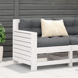 Canapé de jardin accoudoir blanc 69x62x70,5 cm bois pin massif 532113532113