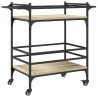 Chariot de cuisine chêne sonoma 82x40x78,5 cm bois d'ingénierie 532118532118