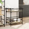 Chariot de cuisine chêne sonoma 82x40x78,5 cm bois d'ingénierie 532118532118