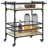 Chariot de cuisine chêne sonoma 82x40x78,5 cm bois d'ingénierie 532118532118