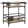 Chariot de cuisine chêne sonoma 82x40x78,5 cm bois d'ingénierie 532118532118