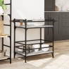 Chariot de cuisine sonoma gris 82x40x78,5 cm bois d'ingénierie 532119532119