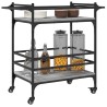 Chariot de cuisine sonoma gris 82x40x78,5 cm bois d'ingénierie 532119532119
