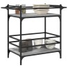 Chariot de cuisine sonoma gris 82x40x78,5 cm bois d'ingénierie 532119532119