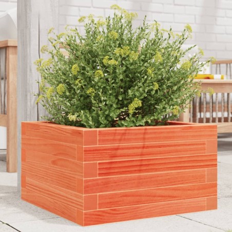 Jardinière cire marron 40x40x23 cm bois de pin massif 532123532123