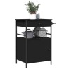 Chariot de cuisine noir 56x43x89,5 cm bois d'ingénierie 532124532124