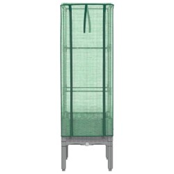 Jardinière surélevée avec housse aspect rotin 40x40x140 cm 532128532128