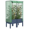 Jardinière surélevée avec housse aspect rotin 80x40x140 cm 532131532131