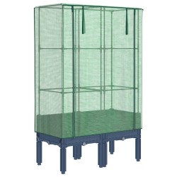 Jardinière surélevée avec housse aspect rotin 80x40x140 cm 532131532131