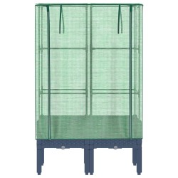 Jardinière surélevée avec housse aspect rotin 80x40x140 cm 532131532131
