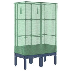 Jardinière surélevée avec housse aspect rotin 80x40x140 cm 532131532131