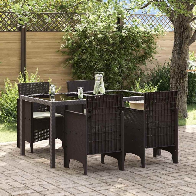 Chaise de jardin 4 pcs Marron 53 x 49 x 85 cm Polypropylène 532136532136