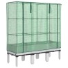 Jardinière surélevée avec housse aspect rotin 120x40x140 cm 532138532138