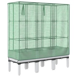 Jardinière surélevée avec housse aspect rotin 120x40x140 cm 532138532138