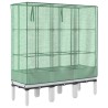 Jardinière surélevée avec housse aspect rotin 120x40x140 cm 532138532138