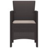 Chaise de jardin 4 pcs Marron 53 x 49 x 85 cm Polypropylène 532141532141