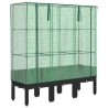 Jardinière surélevée avec housse aspect rotin 120x40x140 cm 532142532142