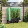 Jardinière surélevée avec housse aspect rotin 120x40x140 cm 532142532142