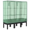Jardinière surélevée avec housse aspect rotin 120x40x140 cm 532142532142