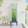 Jardinière surélevée avec housse aspect rotin 40x40x140 cm 532143532143