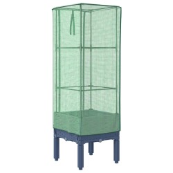 Jardinière surélevée avec housse aspect rotin 40x40x140 cm 532143532143