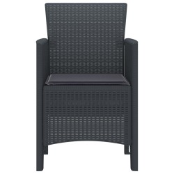 Chaise de jardin 4 pcs Anthracite 53 x 49 x 85 cm Polypropylène 532148532148