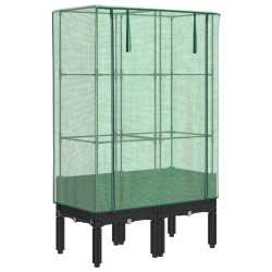 Jardinière surélevée avec housse aspect rotin 80x40x140 cm 532150532150