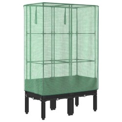 Jardinière surélevée avec housse aspect rotin 80x40x140 cm 532150532150