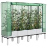 Jardinière surélevée avec housse aspect rotin 160x40x140 cm 532151532151