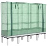 Jardinière surélevée avec housse aspect rotin 160x40x140 cm 532151532151