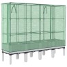 Jardinière surélevée avec housse aspect rotin 160x40x140 cm 532151532151