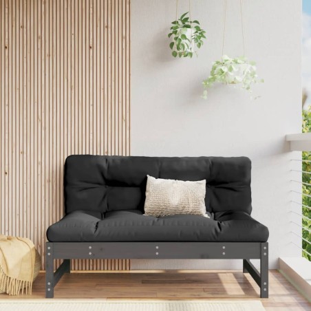 Canapé central 120x80 cm gris bois de pin massif 532152532152