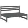 Canapé central 120x80 cm gris bois de pin massif 532152532152