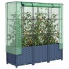 Jardinière surélevée avec housse aspect rotin 120x40x138 cm 532153532153
