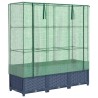 Jardinière surélevée avec housse aspect rotin 120x40x138 cm 532153532153