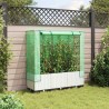 Jardinière surélevée avec housse aspect rotin 120x40x138 cm 532156532156