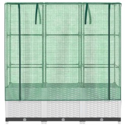 Jardinière surélevée avec housse aspect rotin 120x40x138 cm 532156532156