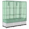 Jardinière surélevée avec housse aspect rotin 120x40x138 cm 532156532156