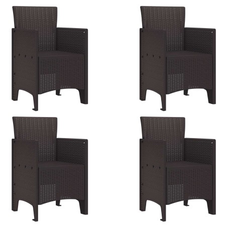 Chaise de jardin 4 pcs Marron 53 x 49 x 85 cm Polypropylène 532157532157